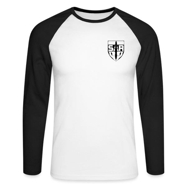 SAR Baseball långärmad t-shirt - vit/svart