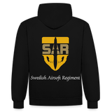 SAR Hoodie - Kontrast - svart/guld