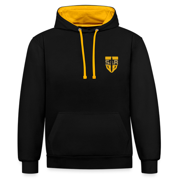 SAR Hoodie - Kontrast - svart/guld