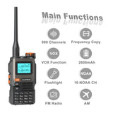 Baofeng UV-K61 Tri-band Radio (AIR / VHF / UHF), USB-C - svart