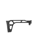Battleaxe Fällbar aluminiumkolv med Picatinny-adapter - svart