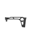 Battleaxe Fällbar aluminiumkolv med Picatinny-adapter - svart